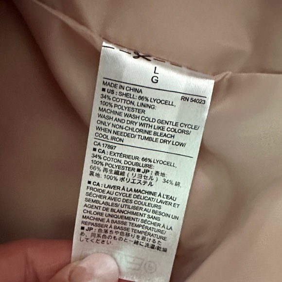 Banana Republic Bomber Jacket Women's size L Dusty Rose - Picture 9 of 9